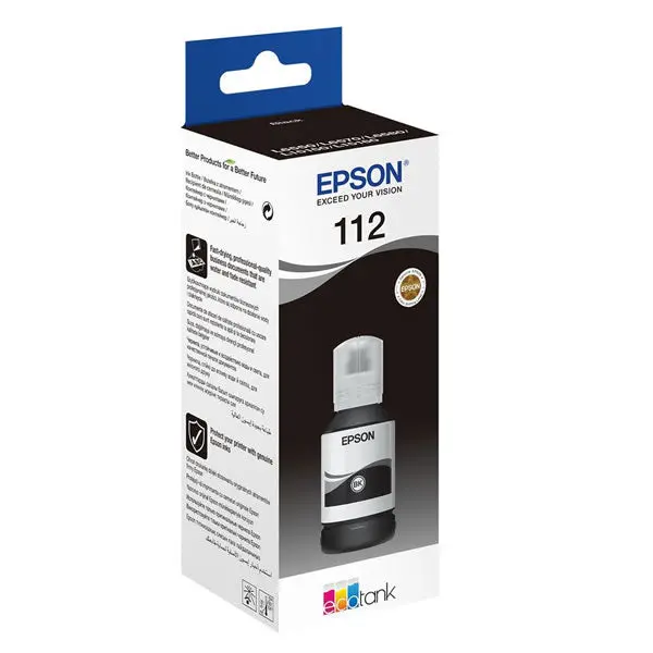 Epson 112 Ink Bottle Black Ecotank Original 127Ml 1