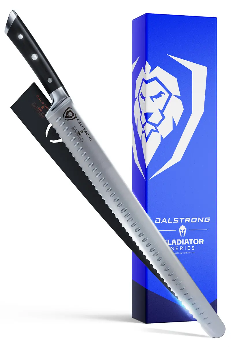 Extra-Long Serrated Slicer 14" | Gladiator Series | Nsf Certified | Dalstrong © 1