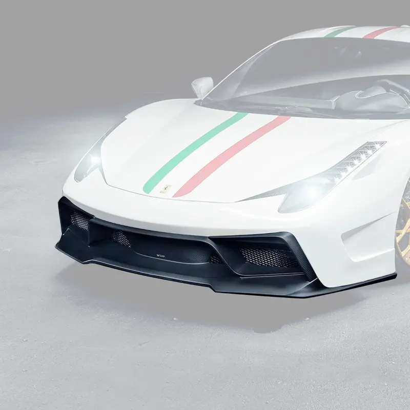 Ferrari 458 Italia Vx Carbon Fiber Front Bumper W/ Front Splitter By Vorsteiner 2
