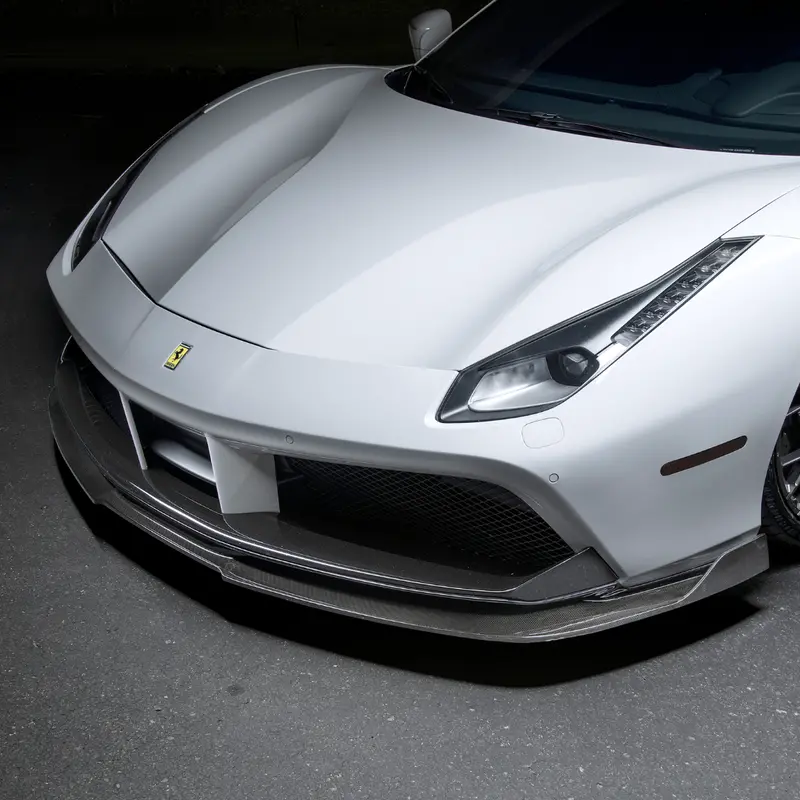 Ferrari 488 Diavolo Carbon Fiber Front Spoiler By Vorsteiner 1