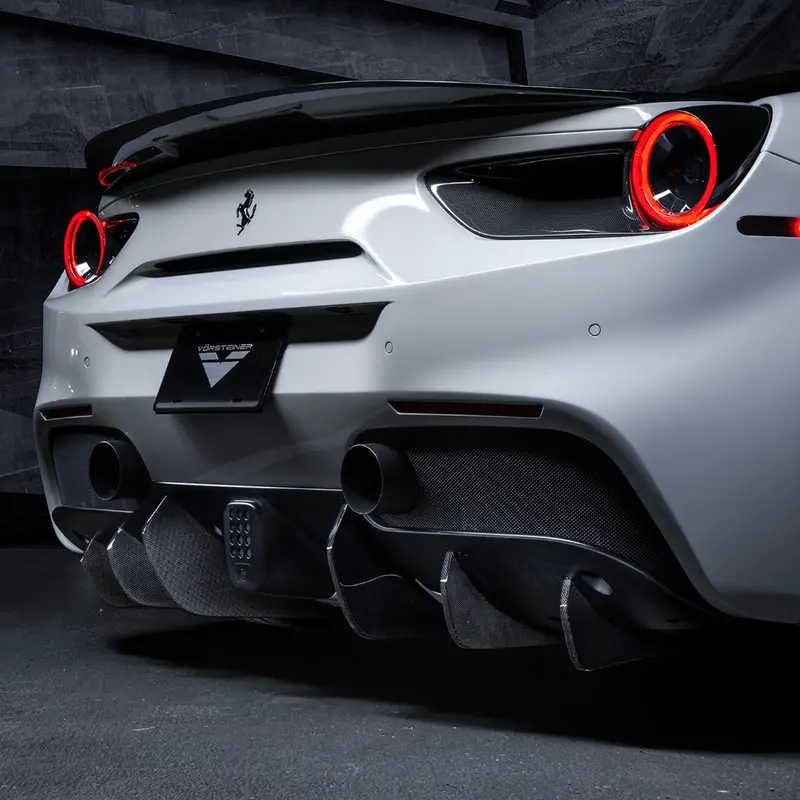 Ferrari 488 Diavolo Carbon Fiber Rear Diffuser Fins By Vordteiner 1