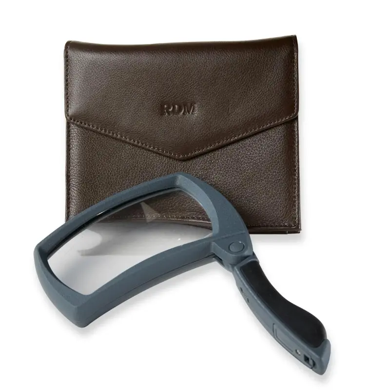 Folding Magnifier With Leather Pouch 1