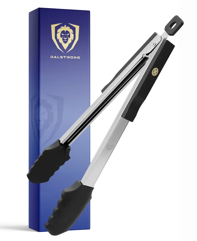 Food Tongs 12" | Scalloped Silicone Tips | Dalstrong © 1
