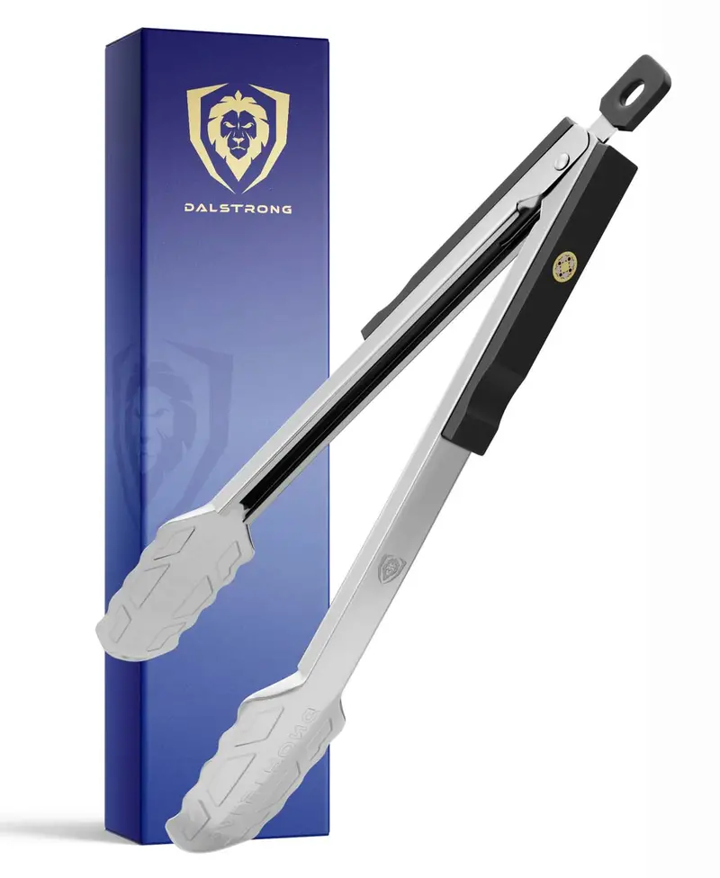 Food Tongs 12" | Stainless Steel Arms & Scalloped Tips | Dalstrong © 1