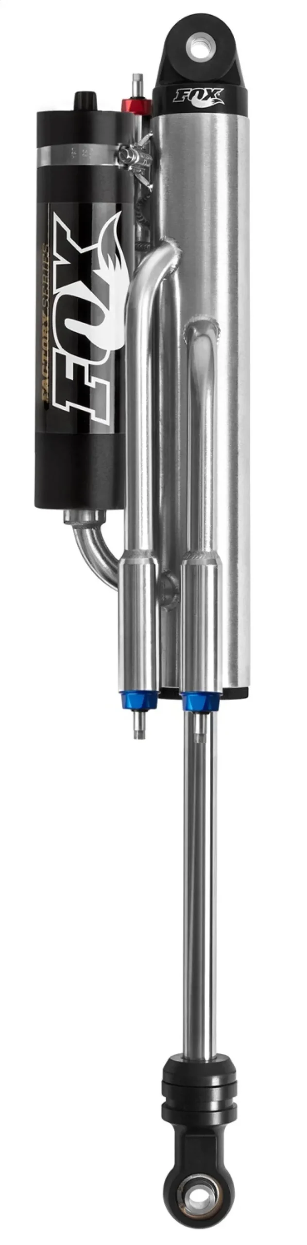 Fox 2.5 Factory Series 8In. P/B Res. 4-Tube Bypass Shock 7/8In. Shaft (Custom Valving) - Black/Zinc 2
