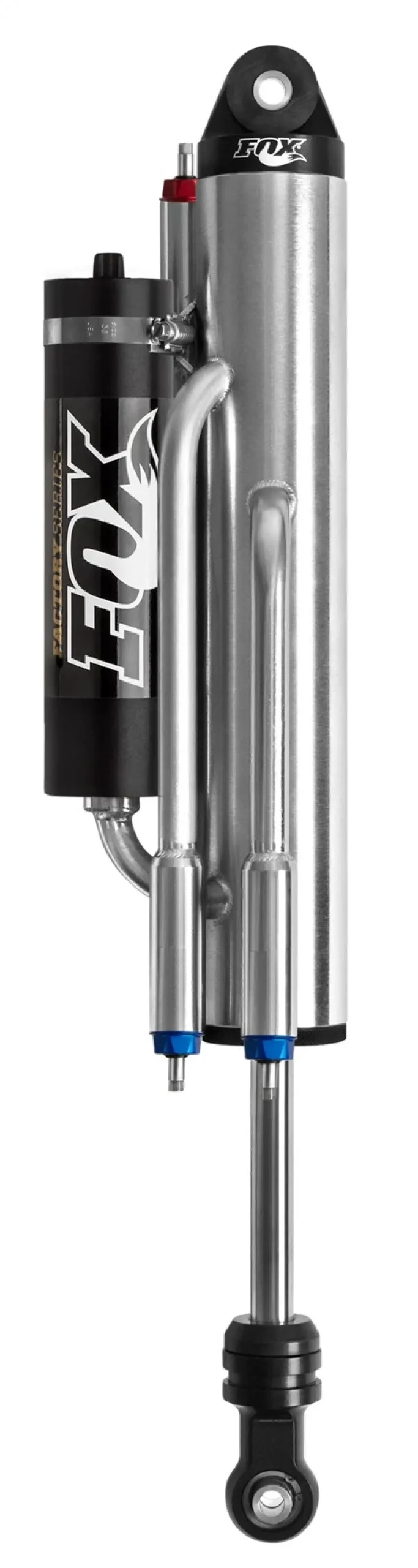 Fox 3.0 Factory Series 18In. P/B Res. 4-Tube Bypass Shock 1-1/8In. Shaft Short Course - Black/Zinc 1