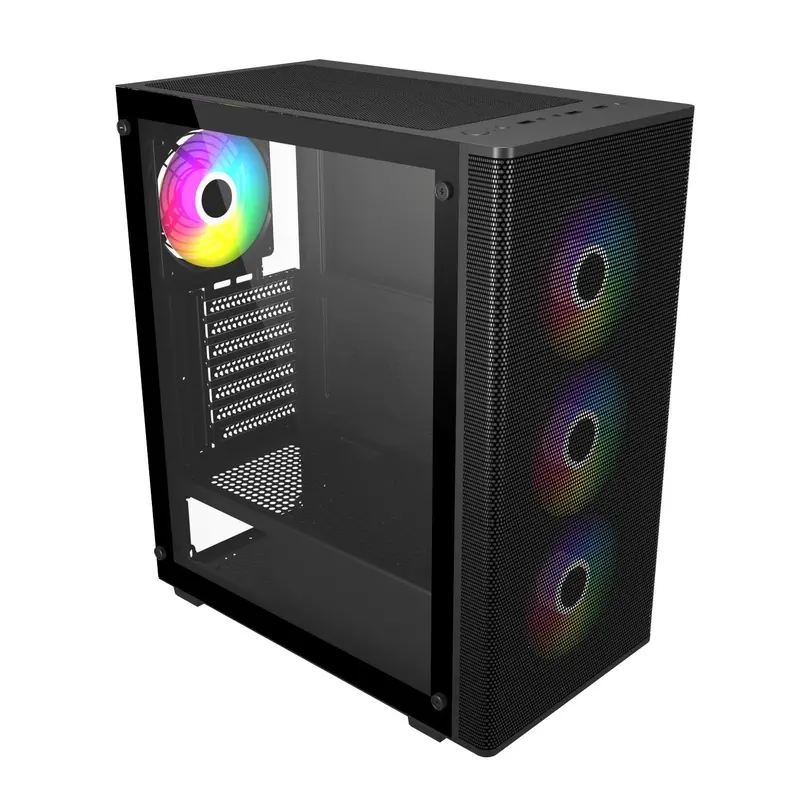 Fsp M220 Atx Mid Tower Gaming Chassis - Black 1