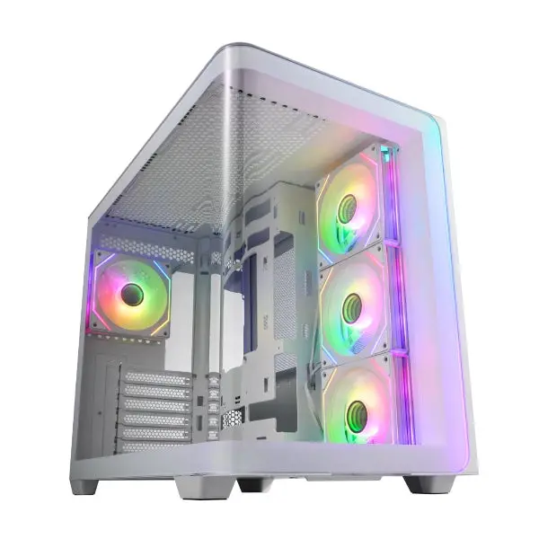Fsp M580 Argb Atx Mid Tower Gaming Chassis - White 1