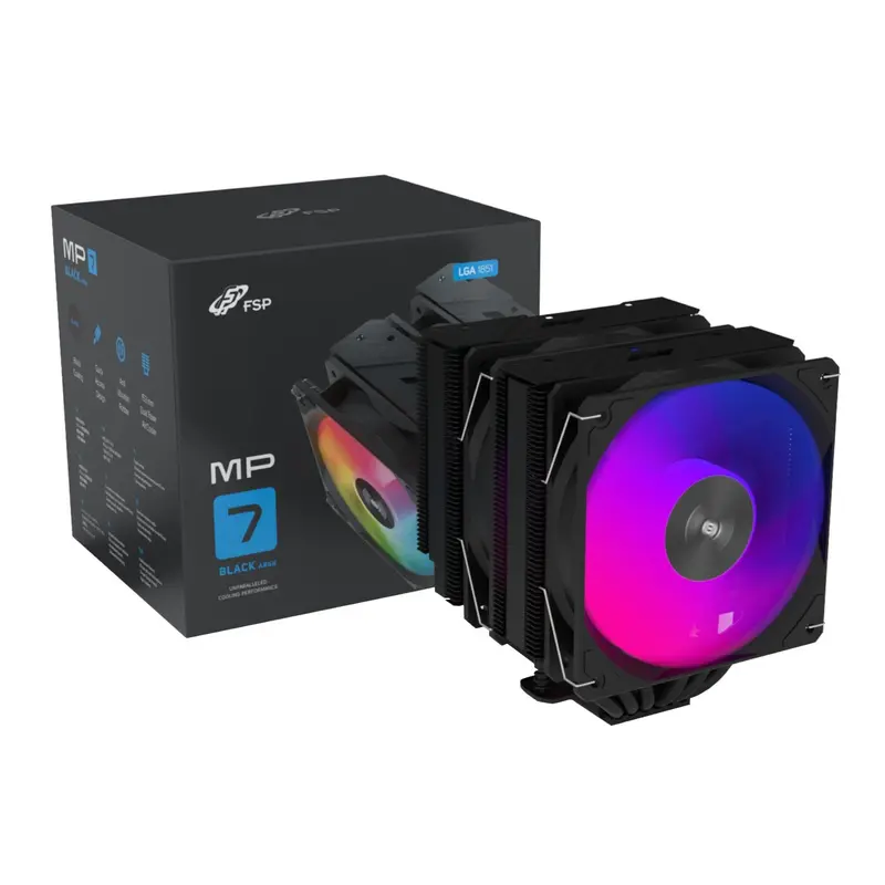 Fsp Mp7-Ba 120Mm Pwm Argb Cpu Air Cooler - Black 1
