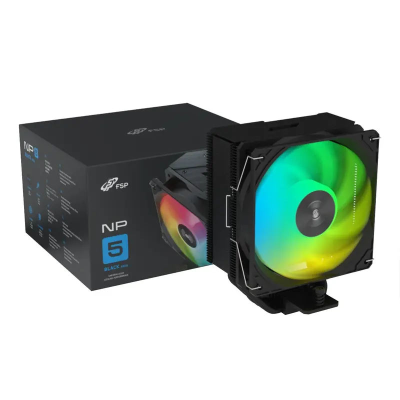 Fsp Np5-Ba 120Mm Pwm Argb Cpu Air Cooler – Black 1