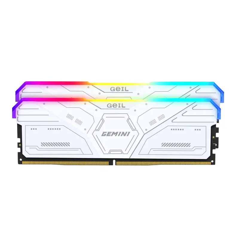 Geil Gemini Rgb 32Gb Ddr5 6000Mhz Desktop Gaming Memory Kit (2 X 16Gb) – White 1