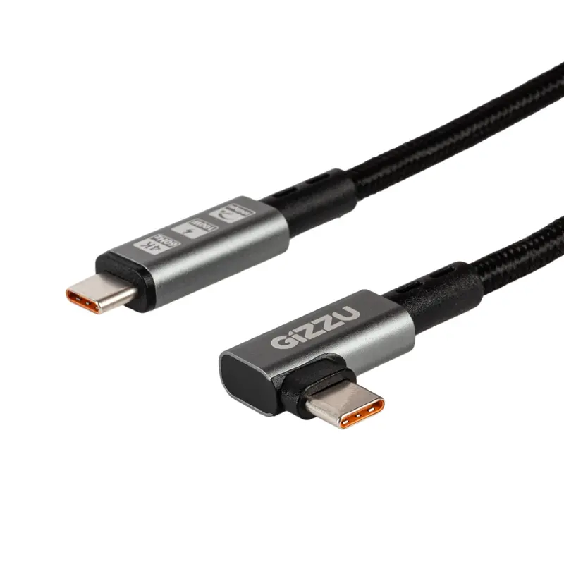 Gizzu 100W 10Gbps Type-C Angled 1M Cable 1