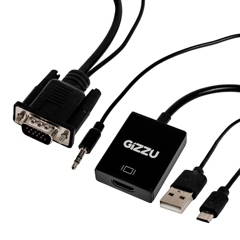 Gizzu 1080P Vga To Hdmi Adapter With Audio 1