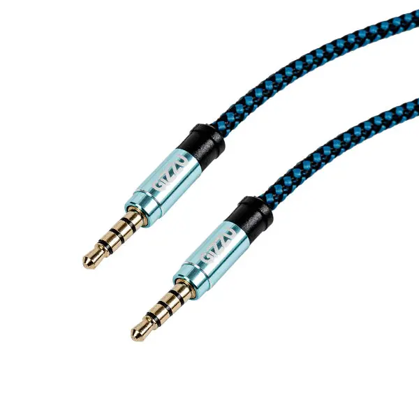 Gizzu 3.5Mm Aux Cable 1.5M - Black/Blue 1