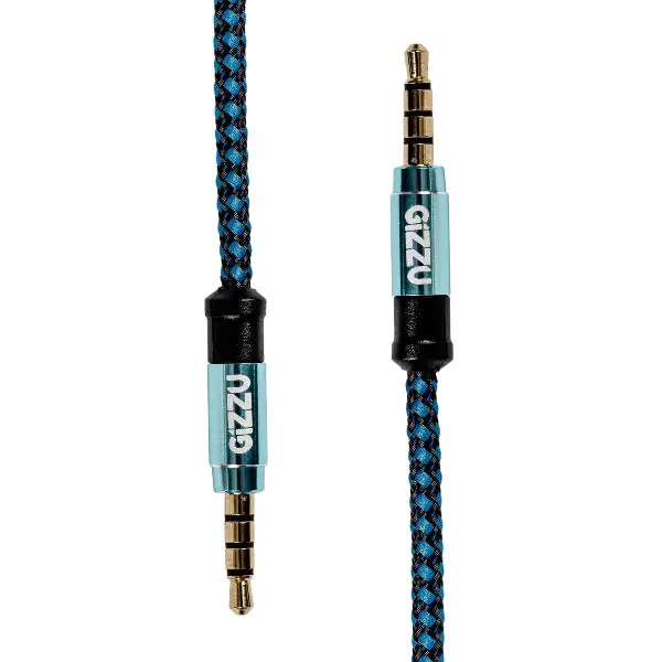 Gizzu 3.5Mm Aux Cable 1.5M - Black/Blue 2
