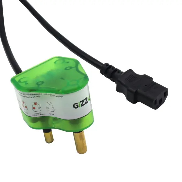 Gizzu Surge Protector 10A Kettle Plug Cable 1.5M 1