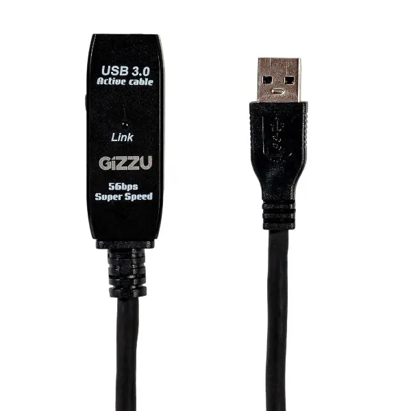 Gizzu Usb 3.0 Active Extension Cable 5M - Black 2