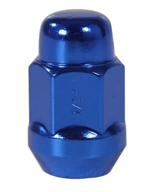 Gorilla Acorn Bulge Lug Nut - 3/4" Hex - 1/2"-20 Thread Size - Blue Painted Finish 1