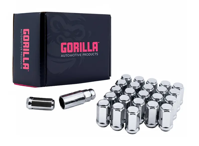 Gorilla Hex Duplex Acorn Bulge Lug Nuts | 3/4" Hex | 1/2" - 20 Thread Size | Set Of 24 2