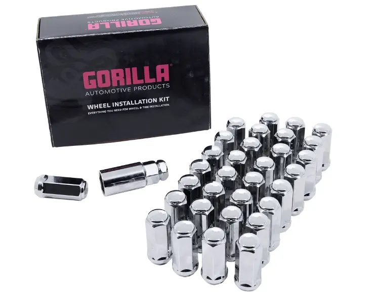 Gorilla Hex Duplex Acorn Bulge Lug Nuts | 3/4" Hex | 9/16" - 18 Thread Size | Set Of 32 1