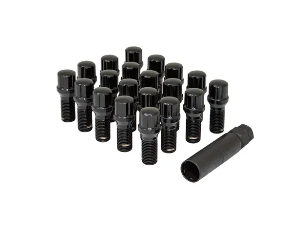 Gorilla Small Diameter Spline Lug Bolts | 17Mm & 19Mm Dual Hex Key | 14Mm X 1.25 Thread Size | 27Mm Threaded Length | Set Of 20 1