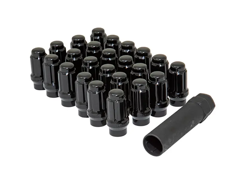 Gorilla Tuner Series Spline Et Lug Nut 12X1.25 Black 6 Lug Kit With Key (Set Of 24) Passenger Car 1