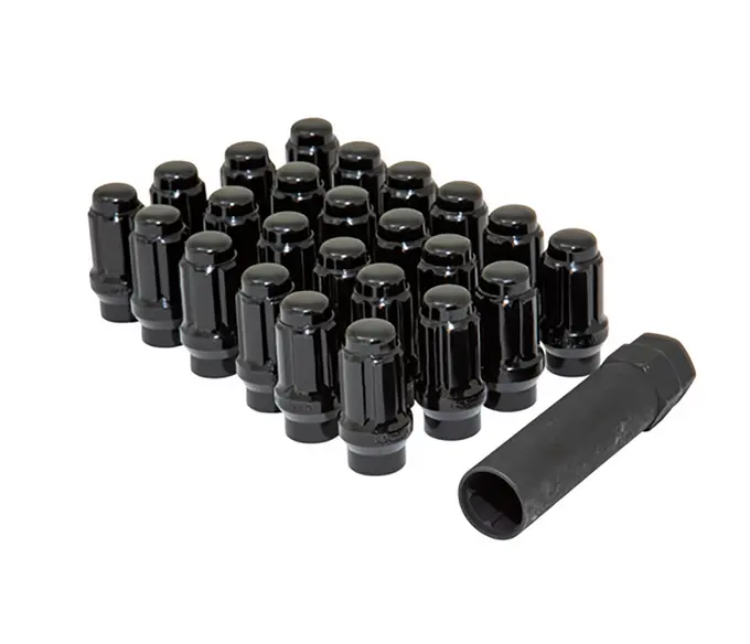 Gorilla Tuner Series Spline Et Lug Nut 12X1.50 Black 5 Lug Kit With Key (Set Of 20) Passenger Car 1