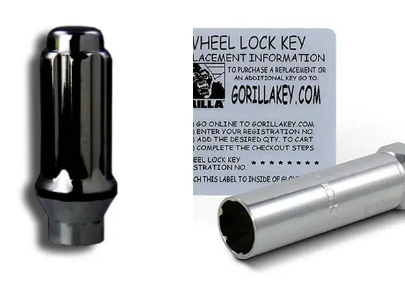 Gorilla Tuner Series Spline Et Lug Nut 14Mmx1.50 Black 5 Lug Kit With Key (Set Of 20) 2