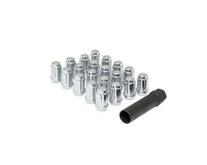 Gorilla Tuner Series Spline Lug Nut 12X1.25 Chrome 5 Lug Kit With Key & Locks (Set Of 20) 1