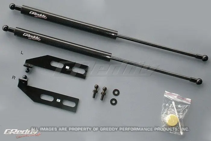 Greddy Carbon Hood Lifter Kit 1993-1996 Mazda Rx7 Fd3s (Designed For Oem Weight Hoods) 1