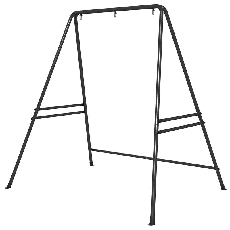 Hanging Heavy Duty Metal Frame Hammock Stand For Air Porch Swing Chair, Egg Cahir, Black 2