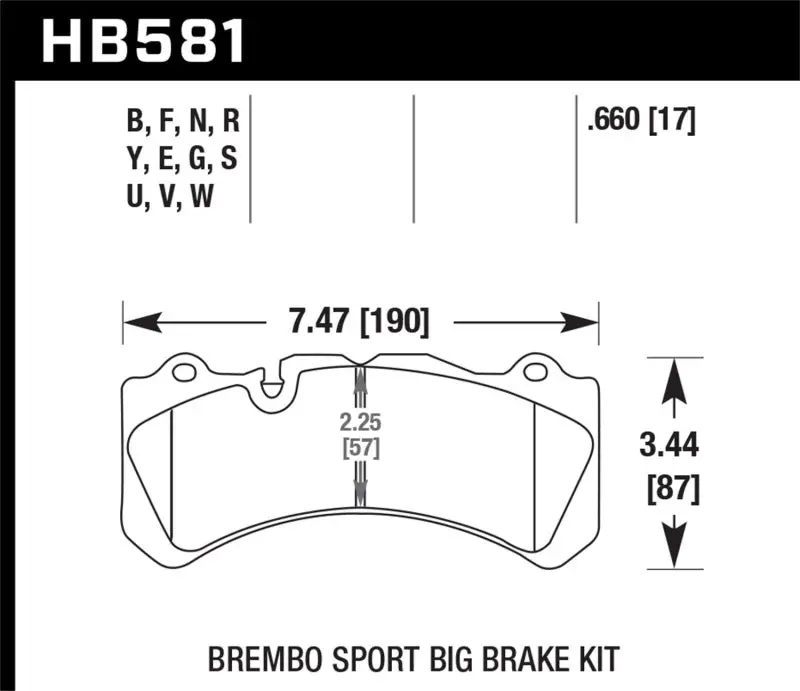 Hawk 09 Nissan Gt-R R35 Hps Street Front Brake Pads 2