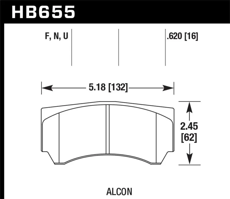 Hawk Alcon Hps 5.0 Street Brake Pads 1