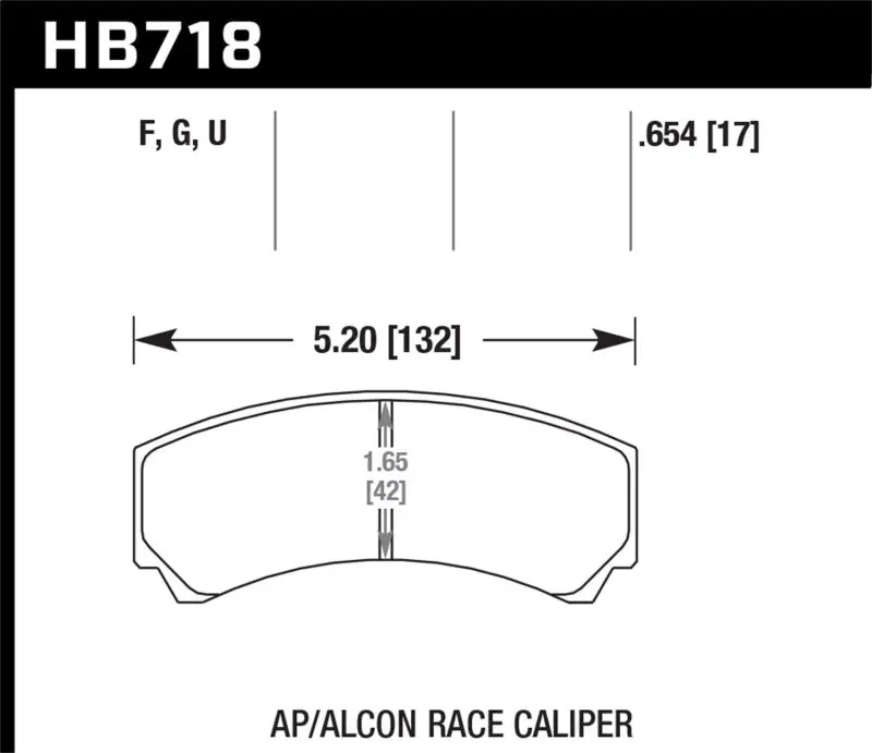 Hawk Ap Racing/Alcon Hps 5.0 Brake Pads 1
