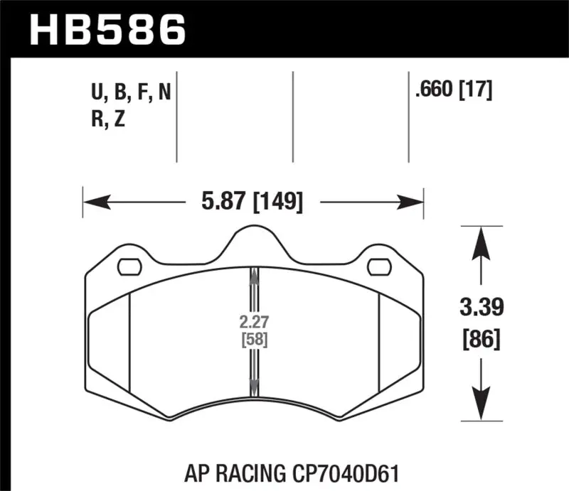 Hawk Ap Racing Cp7040 Hps 5.0 Street Brake Pads 1