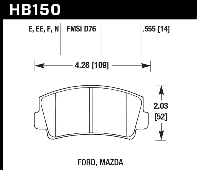 Hawk Hp+ Street Brake Pads 1