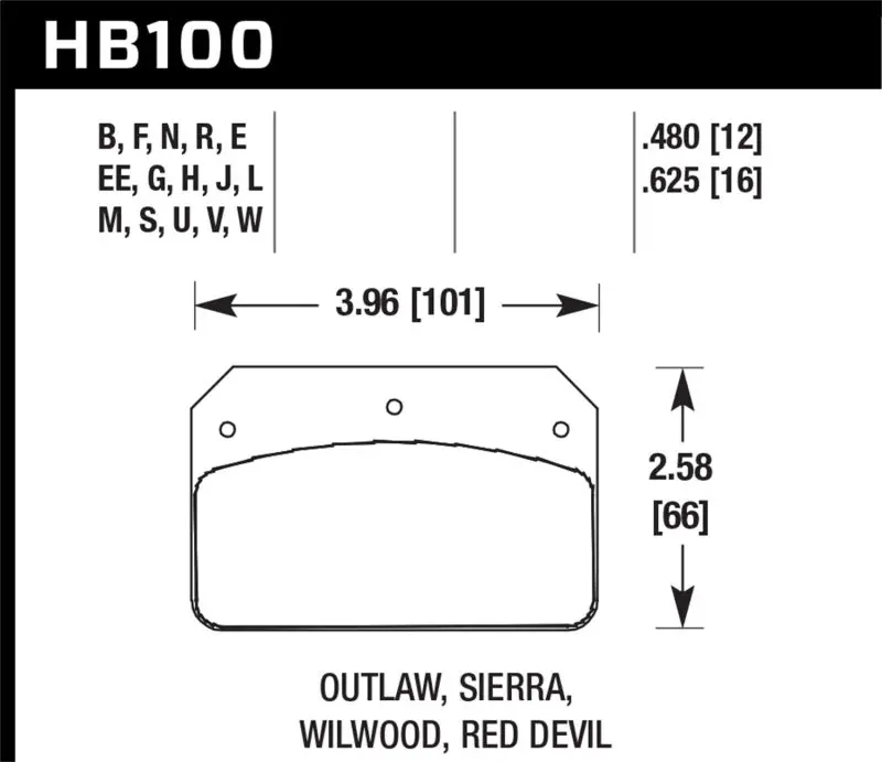 Hawk Performance Alcon Mono 6, Model 4497 Performance Ceramic Street Brake Pads 1