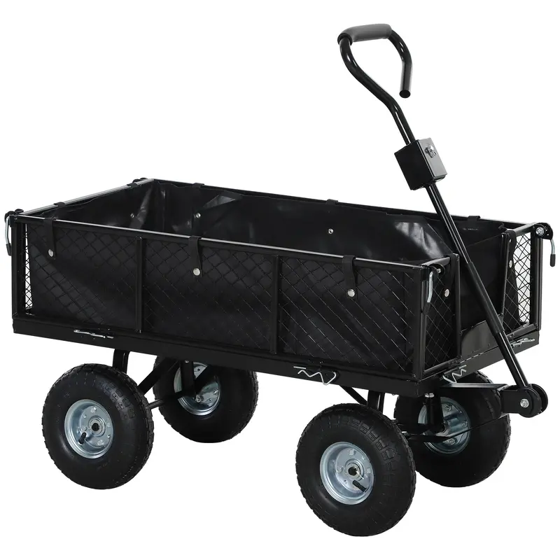 Heavy Duty Garden Cart With Removable Liner & Quick Release Sides, 660Lb Capacity 1