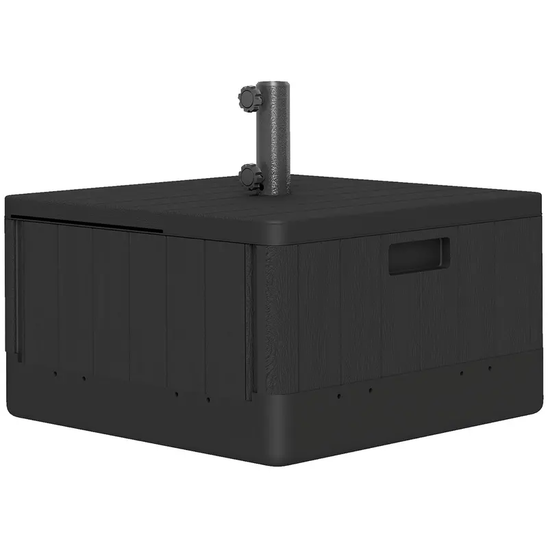 Heavy Duty Wheeled Umbrella Base, Filled Up To 176Lbs Sand/110Lbs Water, Black 1