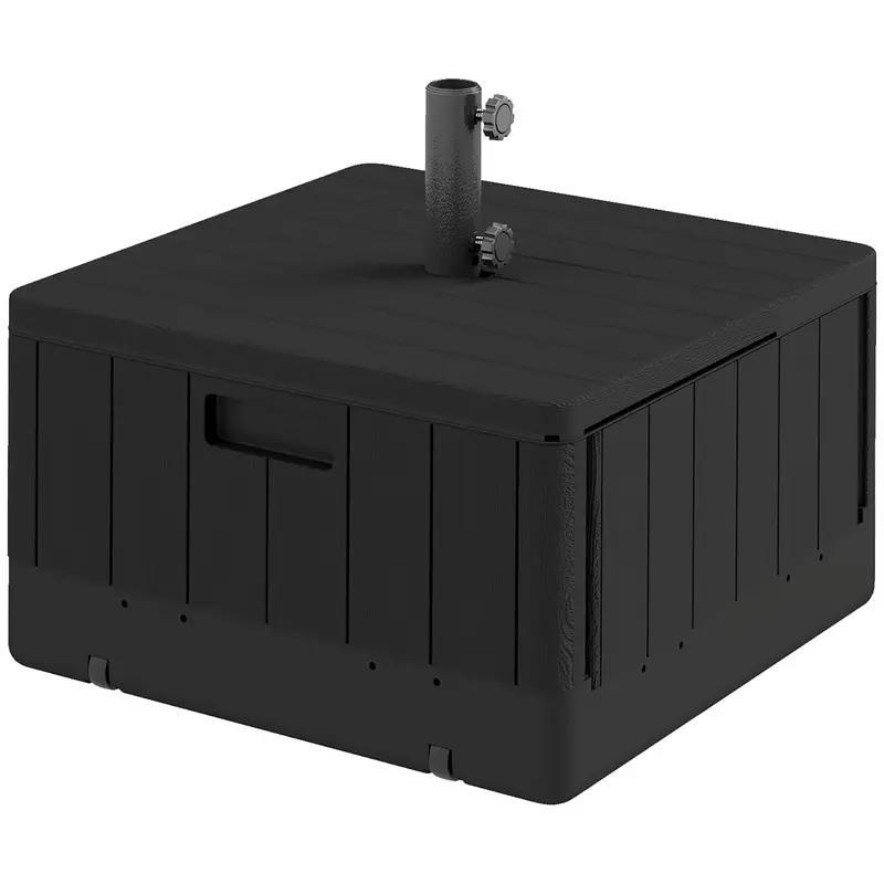 Heavy Duty Wheeled Umbrella Base, Filled Up To 176Lbs Sand/110Lbs Water, Black 2