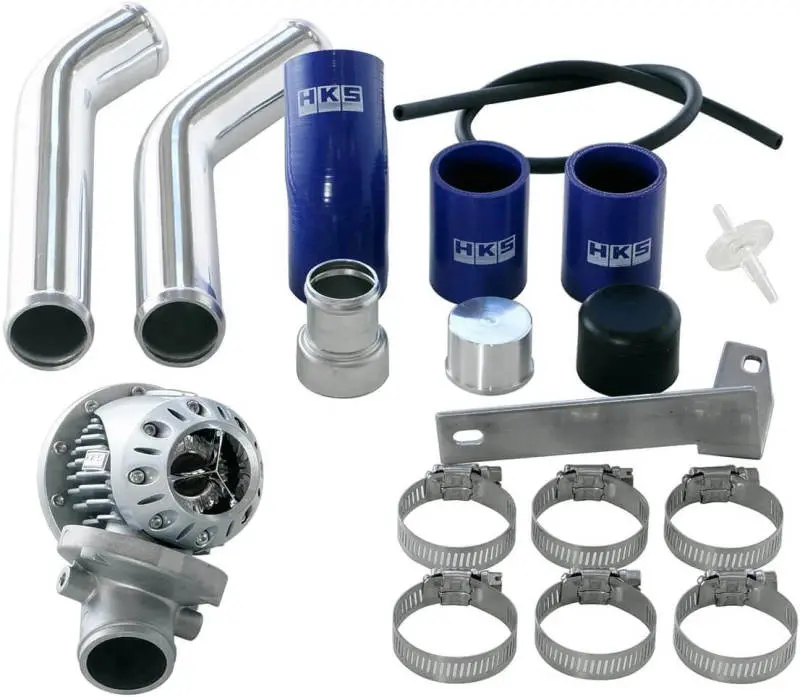 Hks Ssqv4 Bov Kit Includes 2 Polished Aluminum Pipes 2008+ Mitsubishi Evo 10 1