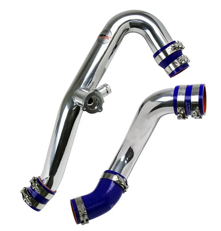 Hps Intercooler Hot Charge Pipe And Cold Side With Blue Hoses 2015-2017 Ford Mustang Ecoboost 2.3L Turbo 1