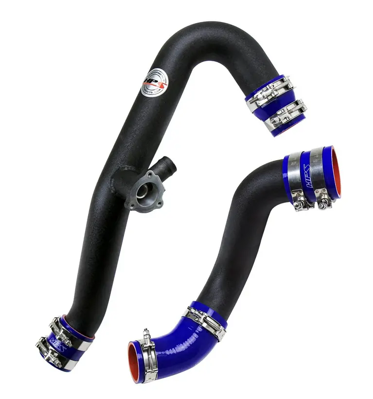 Hps Intercooler Hot Charge Pipe And Cold Side With Blue Hoses 2015-2017 Ford Mustang Ecoboost 2.3L Turbo 2