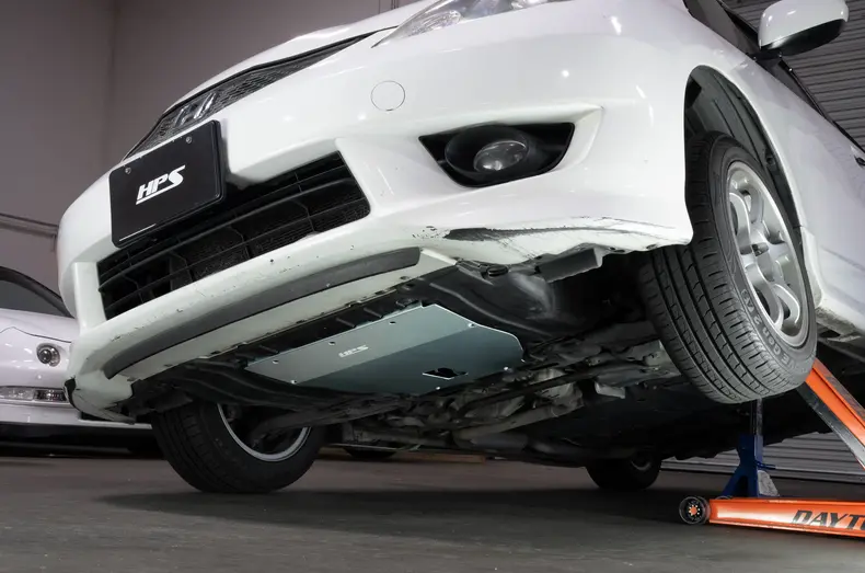 Hps Performance Aluminum Front Under Tray Skid Plate 2009-2013 Honda Fit 1.5L 2