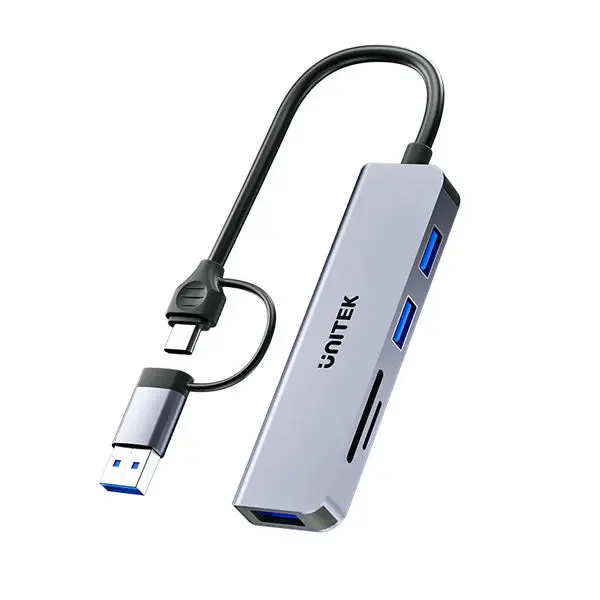 Hub 5-In-1 Usb 5Gbps Hub With Sd And Micro Sd Card Reader - H1320a 1