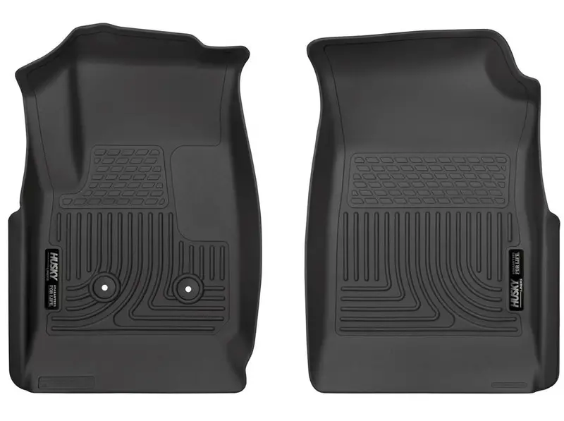 Husky Liners 2015-2022 Chevy Colorado Crew Cab / Extended Cab Front Row Black Weatherbeater Floor Liners 1