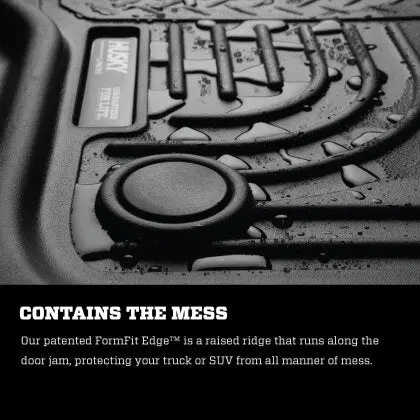Husky Liners 2015-2022 Chevy Colorado Crew Cab / Extended Cab Front Row Black Weatherbeater Floor Liners 2