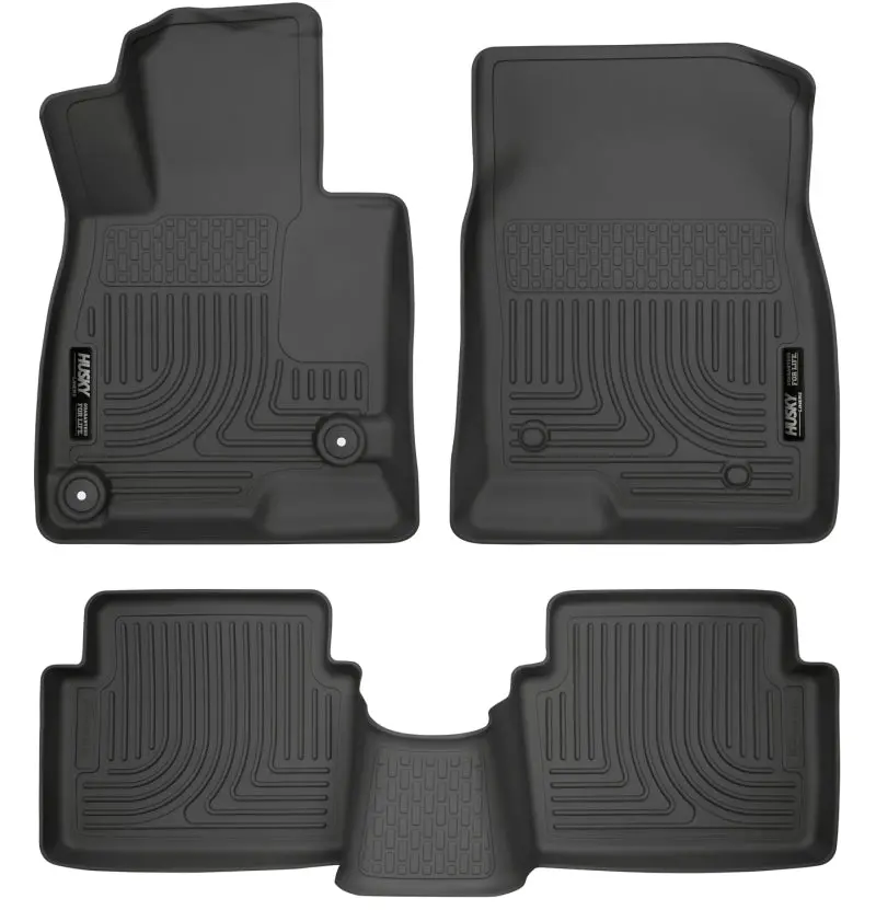 Husky Liners Weatherbeater 14 Mazda 3 Hatch&Sedan Front & Second Row Black Floor Liners 1