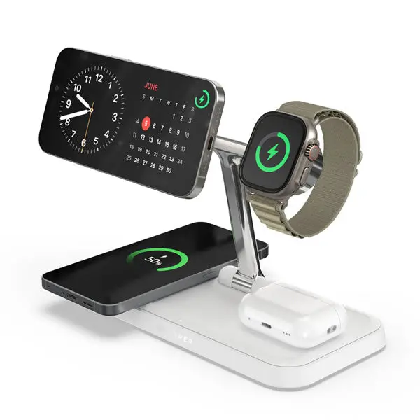 Hyperjuice Next Qi2 4-In-1 Magnetic Charging Stand 1