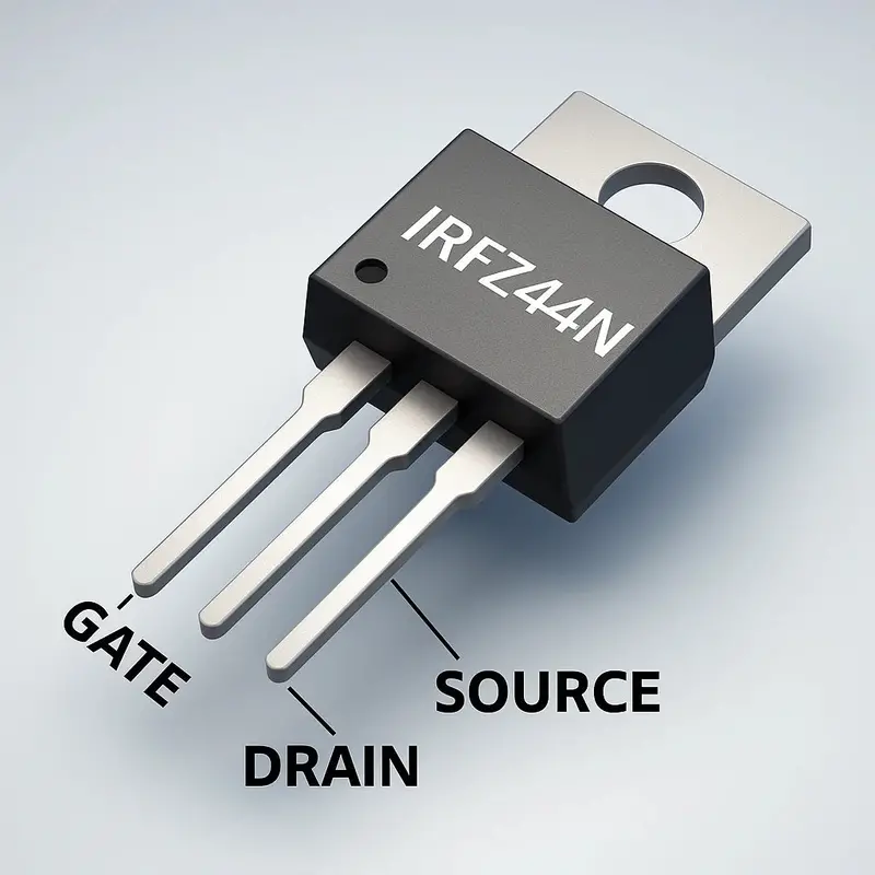 Irfz44n Power Mosfet Transistor | N-Channel Mosfet For Motor Driver, Inverter & Diy Electronics 1